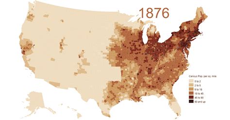 Animated Map Visualizing 200 Years Of Us Population Density