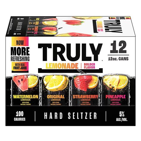 Truly Hard Seltzer Lemonade Variety Pack 12 Oz Cans 12 Pk Shop Beer And Wine At H E B