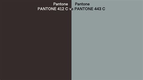 Pantone 412 C Vs Pantone 443 C Side By Side Comparison
