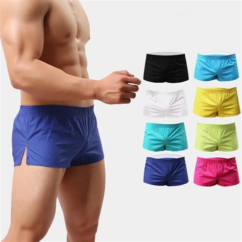 Pack Brand Sexy Mens Underwear Boxer Shorts Trunks Gay Penis Pouch Home Sleepwear Print Short