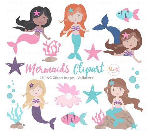 Mermaids Mermaids Clipart Mermaid Graphics Mermaids Sea Creatures