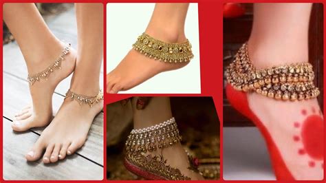 Gold Anklet Designs For Brides Latest Bridal Gold Anklets Designs