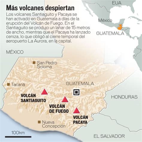 Volcanes De Guatemala Mapa