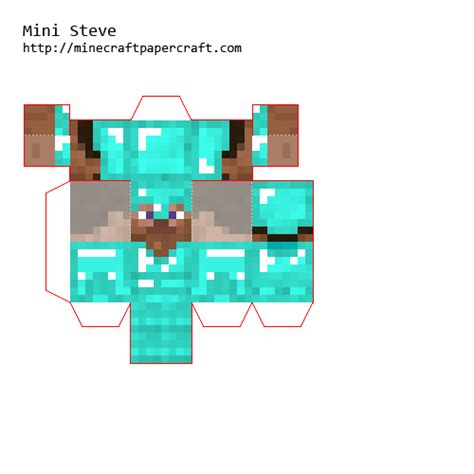 Minecraft Skin Papercraft Papercraft Steve With Diamond Armor Holiday