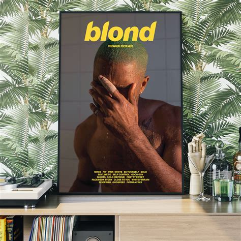 Frank Ocean Poster Blonde Blond Album Cover Poster Print Etsy