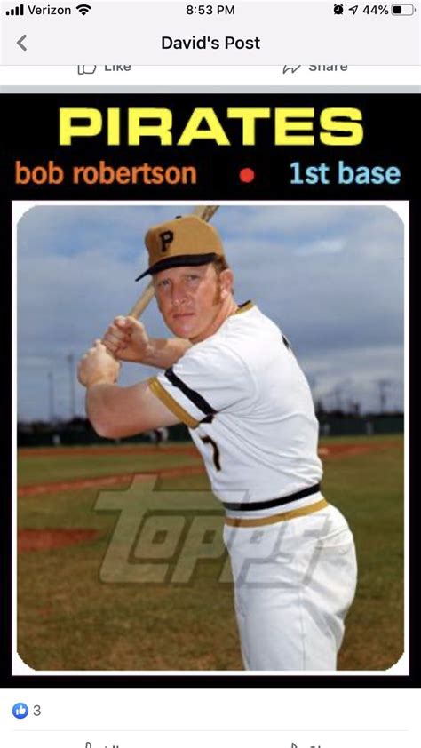 Bob Robertson Former Pittsburgh Pirate Pittsburgh Pirate Baseball