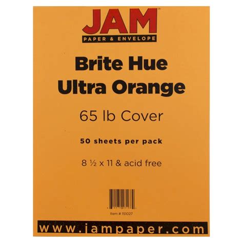 Jam Paper Brite 65lb Cardstock Is Made With 20 Percent Recycled