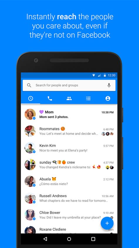 Messenger is a free social network application that lets you message your facebook contacts easily and facebook messenger continues to improve and innovate as the app matures. Messenger - Text and Video Chat for Free for Android ...