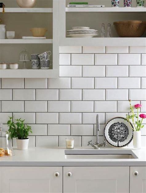 White subway gray grout Azulejo cozinha parede Azulejos para cozinha Remodelação da cozinha