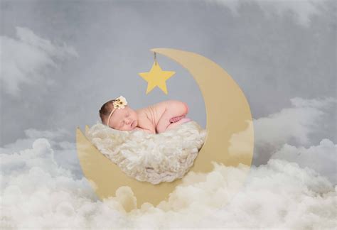 Digital Backdrop Newborn Photography Prop Dreamy Moon
