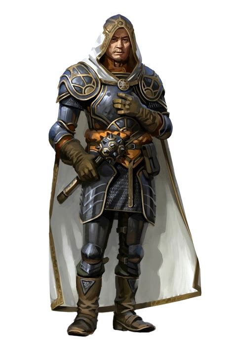 Male Human Cleric With Mace Pathfinder Pfrpg Dnd Dandd 35 5e 5th Ed
