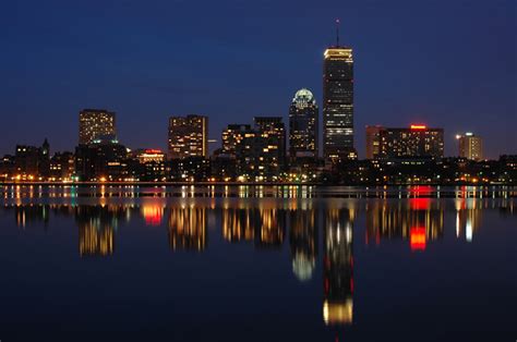 Boston Skyline At Night A Photo On Flickriver