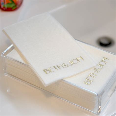 Custom Printed Premium Masslinn Guest Towels Wedding Guest Towels