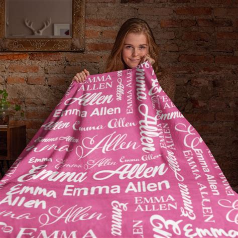 Personalized Font Blanket Personalized Name Blanket Personalised