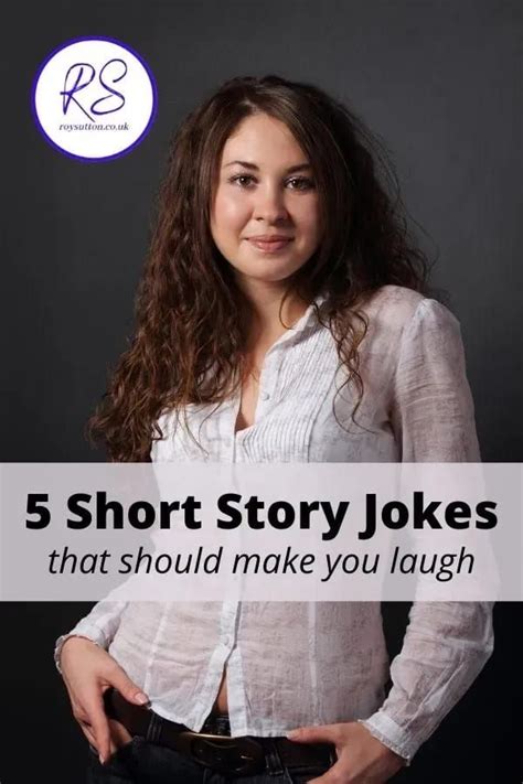 A Woman With Her Hands In Her Pockets And The Words 5 Short Story Jokes