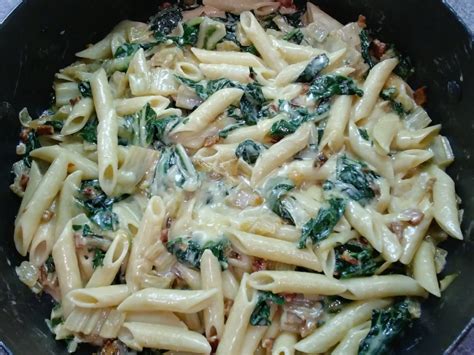 Pasta With Chard Bacon And Cheeses Cook And Eat At Home Cook And Eat