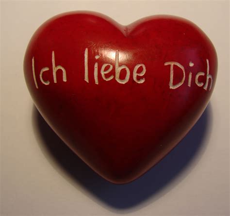 Du bist die liebe meines lebens. Herz rot massiv aus Speckstein Höhe 4 cm - Ich liebe Dich