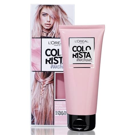 To cover gray or white hair, to change to a color regarded as more fashionable or desirable. L'Oreal Paris Colorista Wash Out 2 Pink Hair | Semi ...