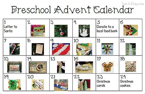 Printable Advent Calendar For Kids Full Of Fun Activities That Also