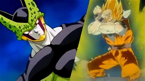 DBZ Kai Goku Powers Up Against Cell YouTube