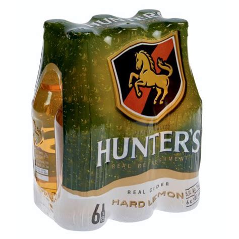 6 X Hunters Hard Lemon Real Cider 330ml Bottles The Biltong Farm
