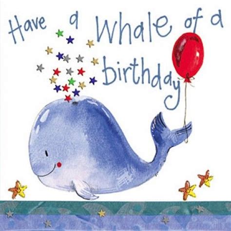 Whale Birthday Card Sparkle Birthday Whale Birthday Clark Art