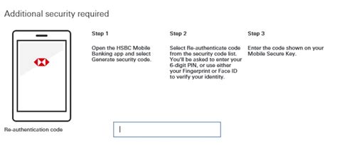 Mobile Secure Key Online Banking Security Hsbc My