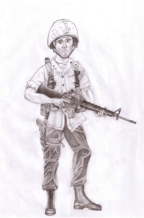 Vietnam Soldier Drawing At Explore