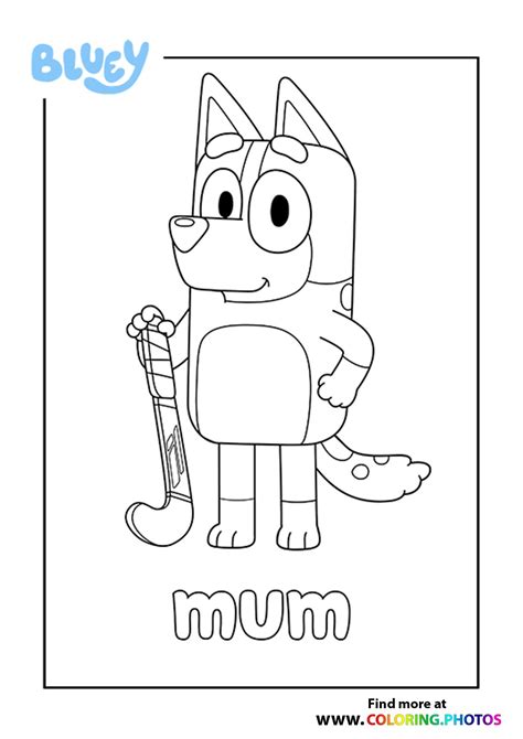 Bluey Chloe Coloring Pages For Kids
