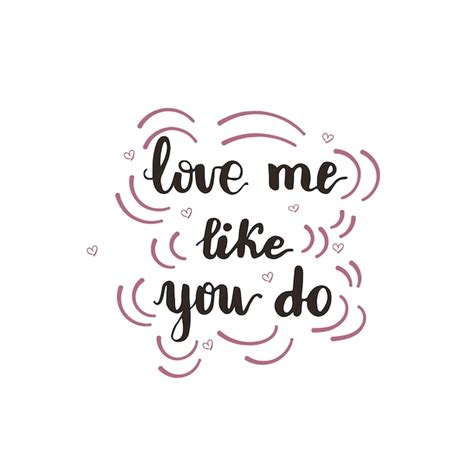 Premium Vector Greeting Card Design With Lettering Love Me Like You