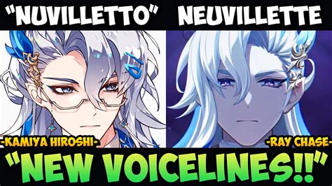 New Eng And Jpn Neuvillette Voice Lines Genshin Impact Youtube