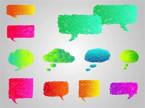 Colorful Speech Bubbles Vector Art And Graphics