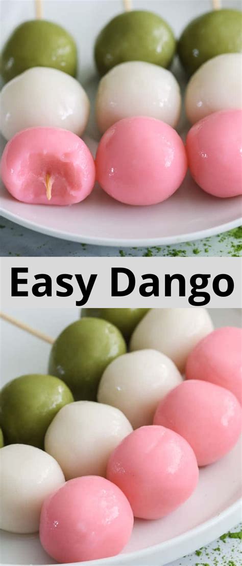 Easy Dango Recipe Dango Recipe Easy Japanese Recipes Asian Desserts