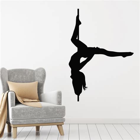 Vinyl Wall Decal Night Club Pole Dance Sexy Girl Striptease Stickers M — Wallstickers4you