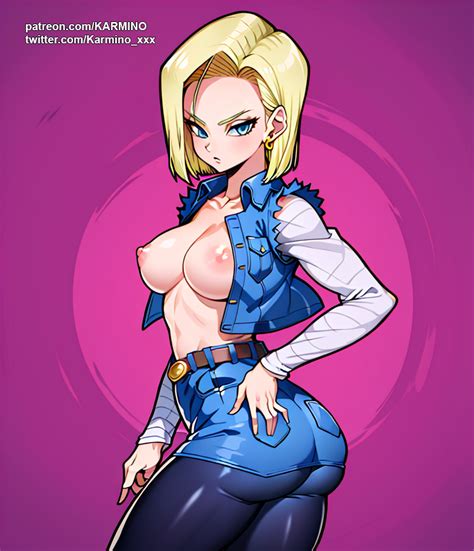 Rule 34 1girls Ai Generated Android 18 Blonde Female Blonde Hair Blue