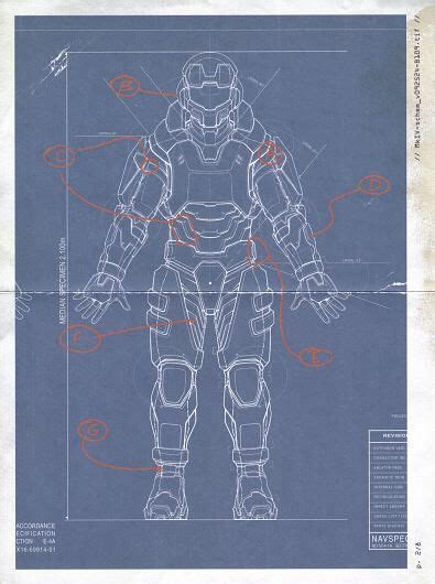 Mjolnir Mkiv Blueprint Halo Armor Halo Cosplay Master Chief Cosplay