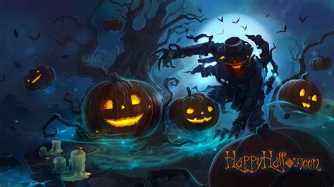 Happy Halloween Moon Dark Black Blue Light Hd Halloween Wallpapers Hd