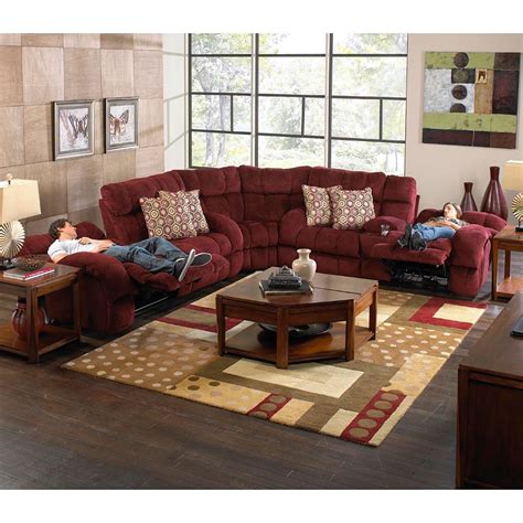 Siesta Reclining Sectional Wine By Catnapper Furniturepick