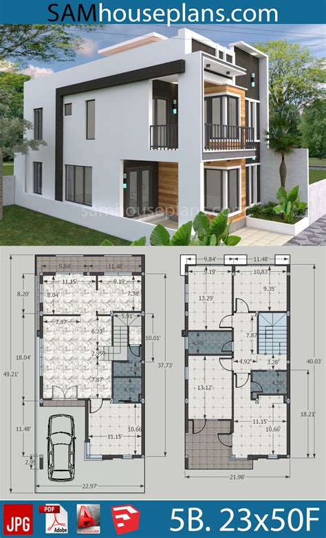 Latest updates makes the databases getting. House Plans 7x15m with 4 Bedrooms - SamHousePlans