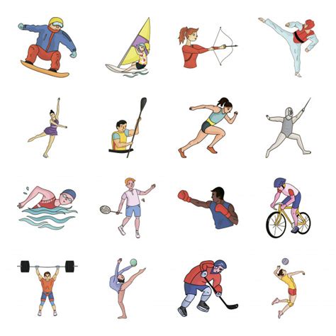 Ver más ideas sobre imagenes de deportes, deportes, surfear. Icono de conjunto de dibujos animados de deporte olímpico ...