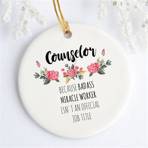 Counselor Ornament Funny Counselor T Counselor Thank You Etsy