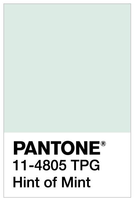 Hint Of Mint Pantone Pantone 2017 Colour Pantone Color