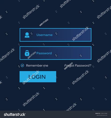Login Form Ui Design For Website And Mobile Apps Royalty Free Stock