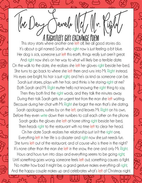 Amplified bible this day in which god has saved me is the day which the lord has made; A Hilarious Left Right Gift Exchange Poem | Funny ...