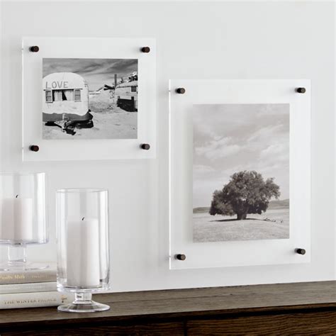 Gunmetal Floating Acrylic Wall Frame Crate And Barrel
