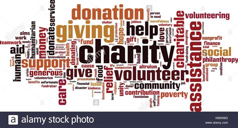 Charity Word Cloud Concept Vector Illustration Stock Vector Image