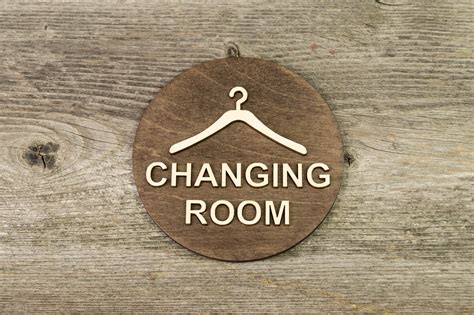 Unisex Changing Room Wooden Sign Shop Sign Fitness Club Etsy