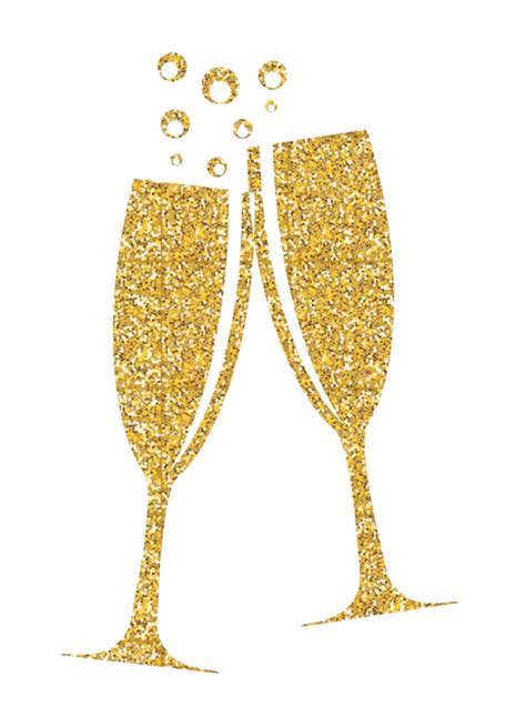 Champagne Glitter Vector Png Images Shiny Glitter Champagne Glasses Wineglass Wine
