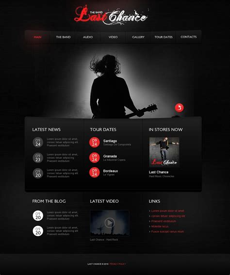 Band Website Templates
