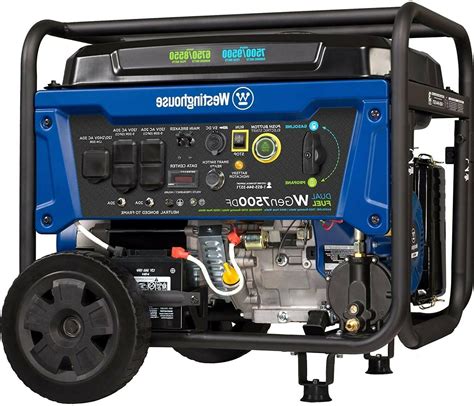 Westinghouse Wgen7500df Dual Fuel Portable Generator 7500 Watts